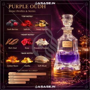 Purple Oudh premium luxury oud attar bottle