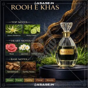 Rooh e Khas Attar notes vetiver rose sandalwood