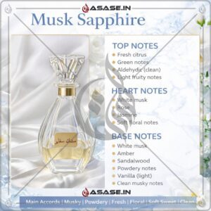 Musk Sapphire fresh clean aquatic white musk fragrance