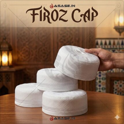Original Firoz Topi Front View - Premium Muslim Cap at Asase Store