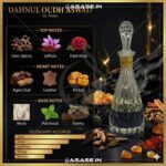 Dahnul Oudh Aswad perfume oil front view glass bottle