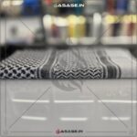 Black Shemagh Al Arabi Rumal Front View