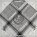 Folded Black Cotton Arabic Rumal