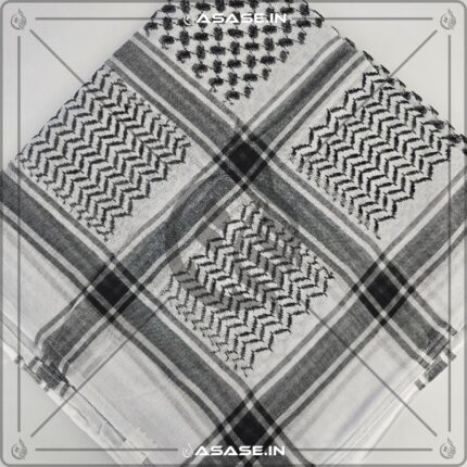 Folded Black Cotton Arabic Rumal