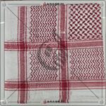 Red Arabic Shimagh Rumal Traditional Pattern