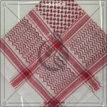 Folded Red Cotton Arabic Rumal
