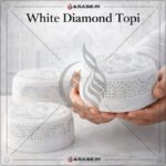 premium white diamond Topi for men