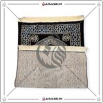 Indian Premium Janamaz Black Blue traditional Islamic design