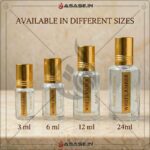 White Amber Attar elegant glass perfume bottle