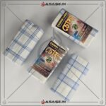 Bangladeshi Lungi white base with blue traditional pattern