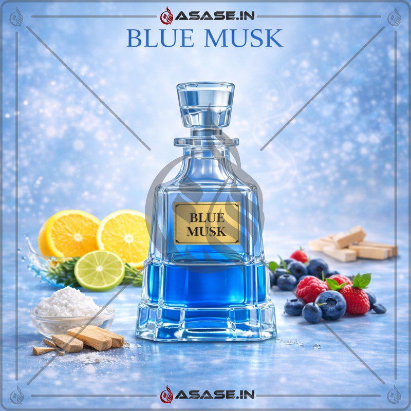 Premium Blue Musk Attar fresh musky perfume bottle
