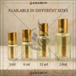 Elegant packaging of Musk Rose Attar luxury perfume