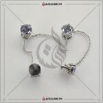 Asase Zircon Double Kaj Kurta Button for Men - White - M01