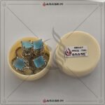 Asase Zircon Double Kaj Kurta Button for Men - Sky Blue - M03 - Image 2