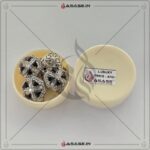 Asase Zircon Double Kaj Kurta Button for Men - Black - B02 - Image 2