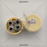 Asase Zircon Double Kaj Kurta Button for Men - Black - B04 - Image 2