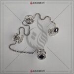 Asase Zircon Double Kaj Kurta Button for Men - Black - M05