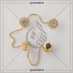 Asase Zircon Double Kaj Kurta Button for Men - Golden - M04