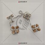 Asase Zircon Double Kaj Kurta Button for Men - Rose Gold - B01