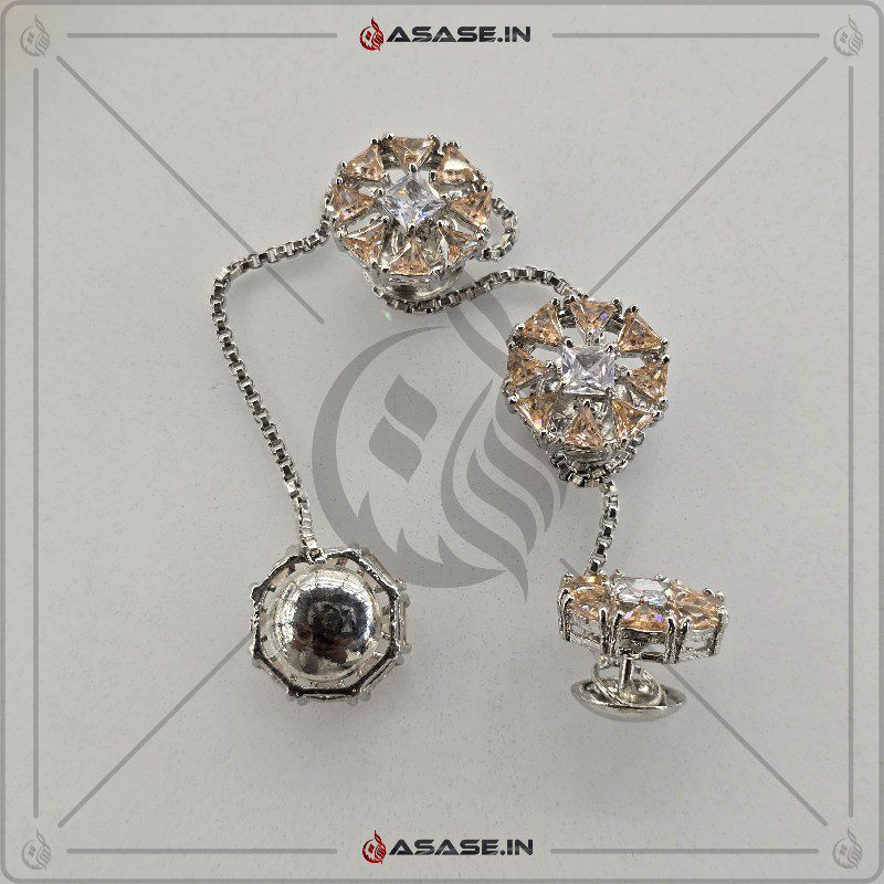 Asase Zircon Double Kaj Kurta Button for Men – Rose Gold – B09 Asase Zircon Double Kaj Kurta Button for Men - Rose Gold - B09 - Image 1