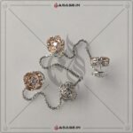 Asase Zircon Double Kaj Kurta Button for Men - Rose Gold - M02