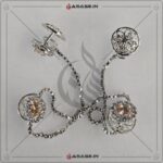 Asase Zircon Double Kaj Kurta Button for Men - Rose Gold - M05