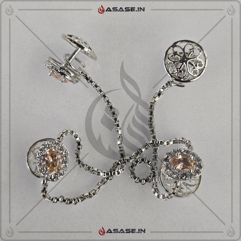 Asase Zircon Double Kaj Kurta Button for Men – Rose Gold – M05 Asase Zircon Double Kaj Kurta Button for Men - Rose Gold - M05 - Image 1