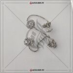 Asase Zircon Double Kaj Kurta Button for Men - White - B07