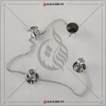 Asase Zircon Double Kaj Kurta Button for Men - White - S01