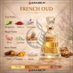 French Oud Attar luxury woody fragrance bottle