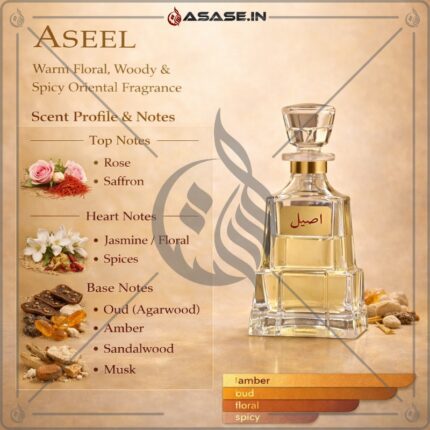 Aseel Attar rose saffron fragrance notes