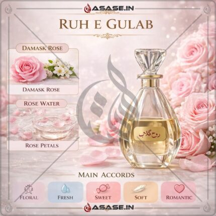 Ruh e Gulab Attar rose petals pure fragrance