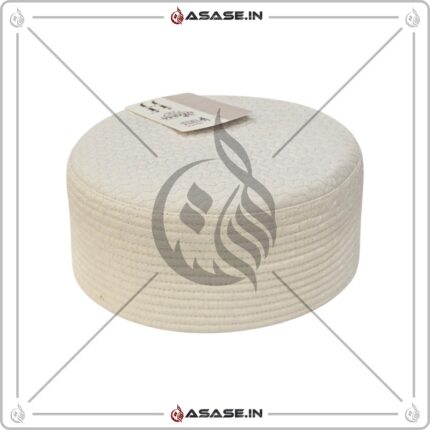 JJ Cap white side premium namaz topi reversible islamic cap soft stitching