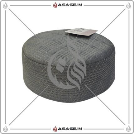 JJ cap grey side premium quality reversible namaz topi stylish kufi cap