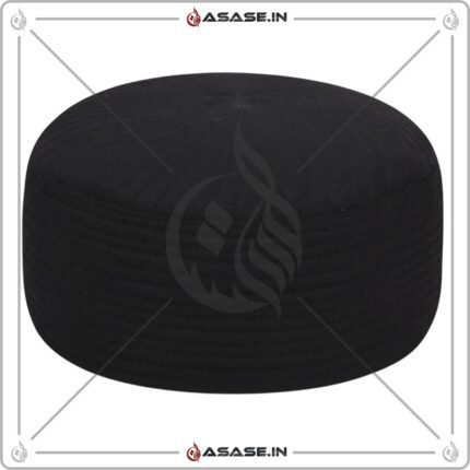 Premium JJ Caps black side reversible namaz topi elegant kufi cap comfortable fit