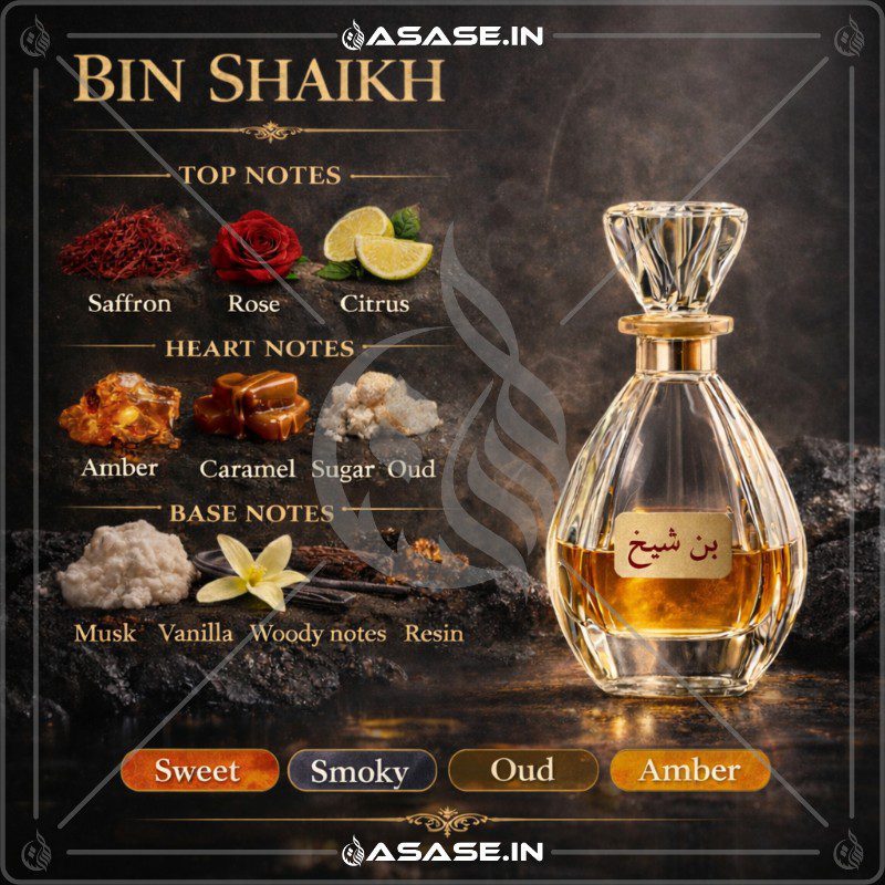 Bin Shaikh Attar with saffron rose amber and oud notes